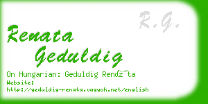 renata geduldig business card